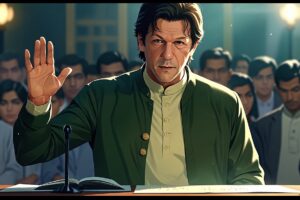 Leonardo_Anime_XL_Imran_Khan_taking_oath_with_right_hand_raise_0